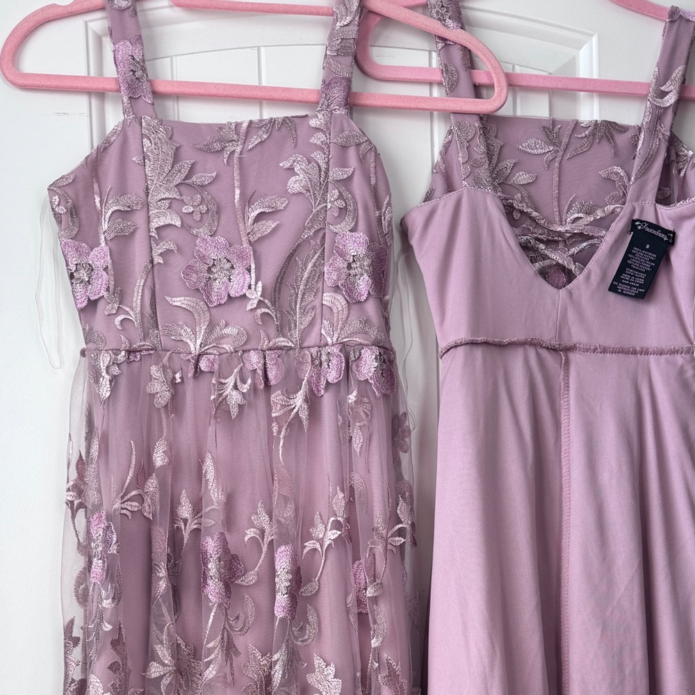 Xtraordinary Pink Floral Embroidered Kids Formal Dress